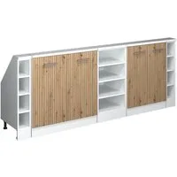 Vicco Kommode Rion, Artisan Eiche/Weiß/Weiß, 5er Set (5 St)