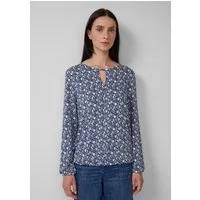 s.Oliver Langarmshirt T-Shirt T-Shirt mit All-over-Print und Elastikbündchen