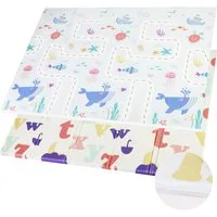 CCLIFE Spielmatte Krabbelmatte Spielmatte Babymatte Faltbar klappbar Wasserdicht, klappbar