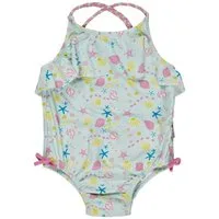 Sterntaler® Badeanzug UV-Schutz 50+ Badeanzug Muschel (1-St) Badeanzug mit Muschel-Muster & Schleifen, Windeleinsatz bis 86/92