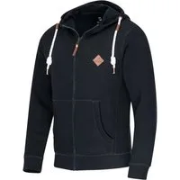 FALKENSTEJN Kapuzensweatjacke Colesburg - stylischer Kapuzenpullover/Sweatjacke mit Logolederpatch