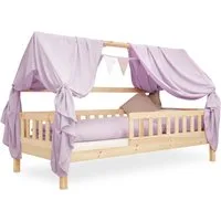 Ehrenkind Betthimmel Deko Hausbett, Kinderzimmer-Deko-Set (Kinderzimmer Deko), Betthimmel & Wimpelkette für magische Momente, hochwertige Materialien