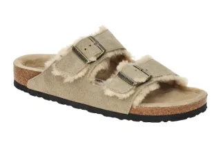 Birkenstock 1028293 BS Arizona_Shearling Braun - taupe Unisex Lammfell Pantol...