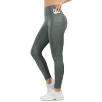 Smilodox Leggings Kelsy, High Waist Sportleggings V-Bund & seitlichen Eingrifftaschen nahtlos im Schritt, figurformende elastische Yogahose, Sport Freizeit