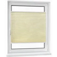 jalousiescout Plissee Pure Plissee Basic, 60 x 110 cm, creme, halbtransparent, ohne Bohren, klemmen, Klemmfix, halbtransparent, Polyester-Stoff ohne Bohren