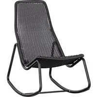 WOOOD Gartenstuhl Tom gecoatetes Rattan mit Metallgestell, H 97 x B 51 x T 95 cm (1 St), Tragkraft 150 kg, Verstärkender Querstrebe, einfach zu montierbar