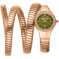 Just Cavalli Time Quarzuhr Signature Snake JC1L355M0045, Armbanduhr, Damenuhr, Edelstahlarmband, analog, Kristallsteine