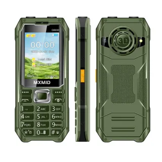 MXMID Q6000 Mini 2G GSM 2.4-inch Dual SIM Card 1800mAh FM Big Buttons Dual LED Flashlights Type-C Mobile Phone