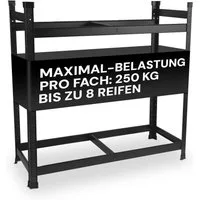 ALL Schwerlastregal Premium Reifenregal, 250kg Traglast, 4 bis 18 reifen ideal für Garage & Lager