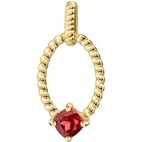 Firetti Kettenanhänger Schmuck Geschenk Gold 333 Halsschmuck Anhänger ovale Form, mit Granat