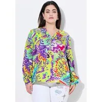 Angel of Style Satinbluse Bluse A-Linie Korallen-Druck