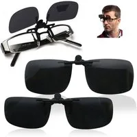 BENSON OPTICS Sonnenbrille Clip-On Sonnenbrille Polarisierend UV400 Aufsteckbrille S & M 2/4 St. (2-St., 2er-Set & 4er-Set) Clip-On Aufsteckbrille, hochklappbar, 100% UV-Schutz (UV400)