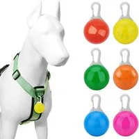 AIMAX Hunde-Halsband 6x LED Sicherheitslichter für Hundehalsbänder – Clip-on, wasserdicht, Clip-on-Leuchten, 26g, angenehm zu tragen, Verschiedene Lichtmodi
