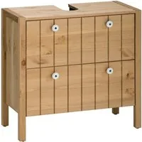 Home affaire Waschbeckenunterschrank Tina Badmöbel, Schrank, Breite 57 cm, Massivholz