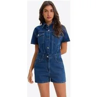 Imily Bela Jumpsuit Damen Jeans-Overall (Packung, 1-tlg., 1per-Pack) mit Taschen