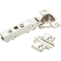 SO-TECH® Türbeschlag Topfband Scharnier T48 Eckanschlag 110° mit Schließautomatik, Set mit Kreuzmontageplatte (Langloch)