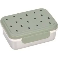 LÄSSIG Lunchbox Happy Prints, Light Olive, Edelstahl, Polyprophylen (PP), Silikon, (1-tlg)