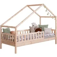 Ticaa Hausbett Lou mit Rausfallschutz aus Kiefer massiv