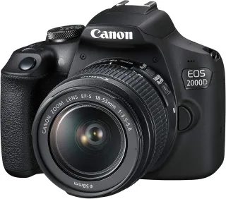 Canon EOS 2000D [24.1MP Live View 3"] schwarz inkl. EF-S 18-55mm 1:35-56 III Objektiv