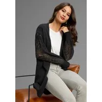 Laura Scott Strickjacke kuscheliger Winterstrick mit femininen Spitzenärmeln - NEUE KOLLEKTION