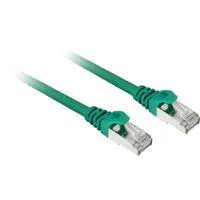Patchkabel SFTP, RJ-45, mit Cat.7a Rohkabel grün, 7,5 Meter