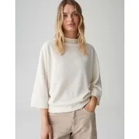 OPUS 3/4-Arm-Shirt SAGIDA Loose mit feiner Rippstruktur weite Passform, weicher Griff