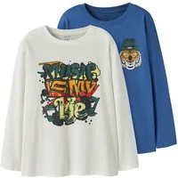 Name It Langarmshirt NKMVELDO 2P LS NREG TOP (Packung, 2-tlg)