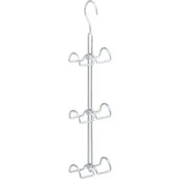 relaxdays Kleiderbügel 2 x Handtaschenbügel silber