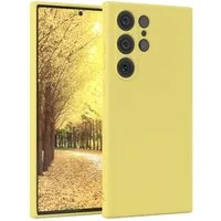 EAZY CASE Handyhülle für Samsung Galaxy S23 Ultra Hülle Silikon 6,8 Zoll, Handy Softcase stoßfest Hülle mit Kameraschutz Bumper Tpuhülle Gelb