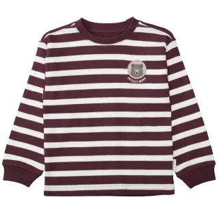 STACCATO - Kn.-Shirt, Streifen deep burgundy str. - Gr. - 98