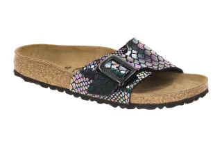 Birkenstock Damen Pantoletten 1030889 CATALINA CUSHION BUCKLE Schwarz Shiny S...