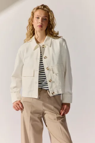 THE FASHION PEOPLE - Denim Jacket warm white - Gr. - 38