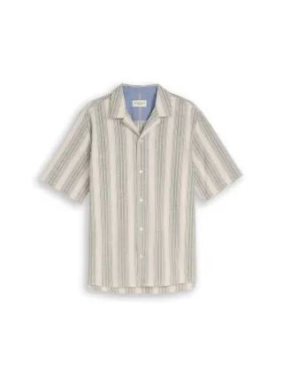 Tom Tailor - Comfort Fit Kurzarmhemd mit Streifen grün - Gr. - L