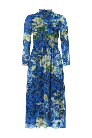 Rich & Royal - Printed Mesh Dress urban lime - Gr. - M