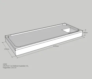 Neuesbad Wannenträger für Kaldewei Superplan XXL 170x70x4,7 SD21826