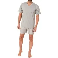 Normann Pyjama Normann Herren kurzarm Schlafanzug Shorty Pyjama mit V-Hals