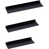 PROREGAL® Wandregal Hängeregal Schweberegal Wandboards Bücherregal Metallablage 3er Set, Hochwertigs Bücherregal Hängeregal aus Metall für Wohnzimmer Büro