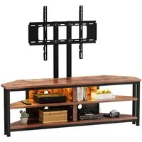 Dripex Lowboard TV Eckschrank Schrank Eckboard mit Halterung und LED