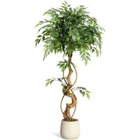Kunstbaum 1.2/1.5/1.8m große künstliche Ficus-Bäume, künstliche Pflanzen, GarveeMore, Höhe 120 cm