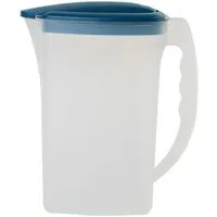 Engelland Wasserkrug Getränkekkrug mit Füllskala und abnehmbarem Deckel, (Vorteils-Set, 1-tlg., 2 Liter Fassungsvermögen je Krug), BPA-frei, frostbeständig, spülmaschinengeeignet, Kühlschrankkrug