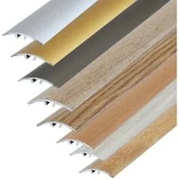 Dalsys Übergangsprofil Anpassungsprofil zum Schrauben inkl. Befestigungsmaterial (90cm x 50mm in der Farbe Champagner, 1-St), aus Aluminium