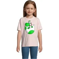 Blondie & Brownie T-Shirt Kinder Jungen & Mädchen Baby Yoshi Ei Mario Konsole Gaming