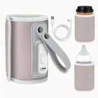 lionelo Babyflaschenwärmer THERMUP GO PINK BABY, USB-C/5 Temperaturen/bis 70 mm/Thermostat/100 g