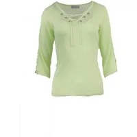 Passioni Langarmbluse 3/4-Arm Bluse mit dekorativen Zierdetails