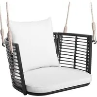 KOMFOTTEU Hängesessel Hängestuhl, aus Rattan & Metallrahmen,bis 180kg belastbar
