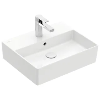 Villeroy & Boch Memento 2.0 Waschtisch 4A225G01 50 x 42 cm, weiß alpin, mit Hahnloch, mit Überlauf