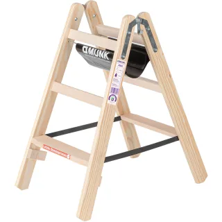 Munk Stufen-Stehleiter Holz - 033806