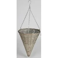 BURI Blumenampel Blumenampel trichterform 30 x 78cm Übertopf zum Hängen