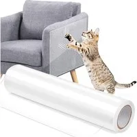 Wubushan Schutzkragen Kratzschutzfolie Katzen Selbstklebend Transparent Möbel Sofa Tür Wand