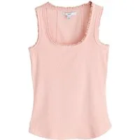 Next Trägertop Geripptes Premium Tanktop mit U-Ausschnitt (1-tlg)